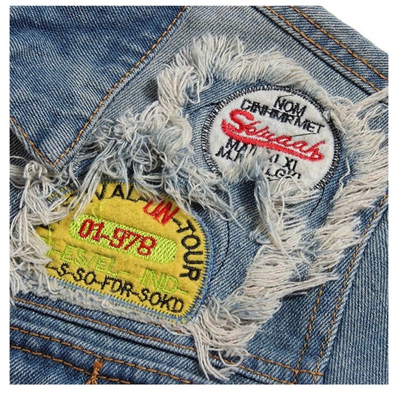 Lightweight denim jacket with patches - Picture 4 of 4